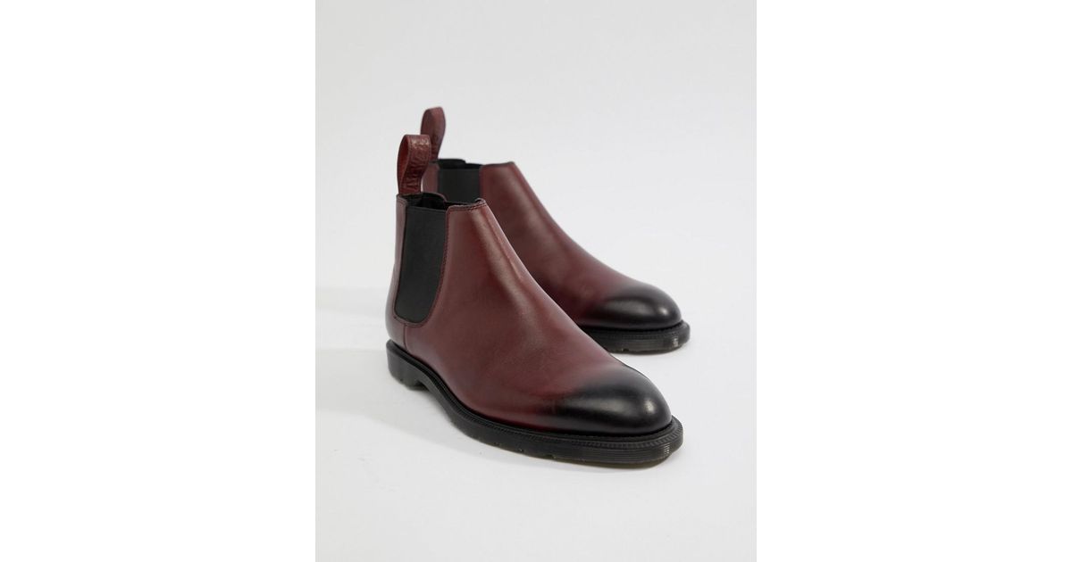 dr martens wilde temperley boots in cherry red