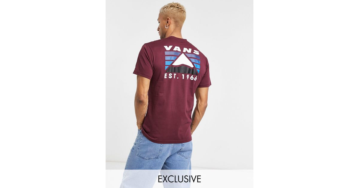 Vans Cotton Mountain Back Print T-shirt in Red for Men | Lyst UK