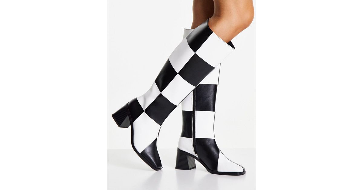 Black and white striped booties online
