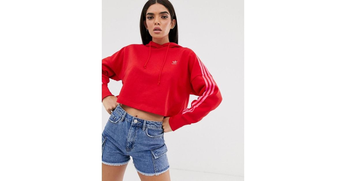 adicolor cropped hoddie sweat