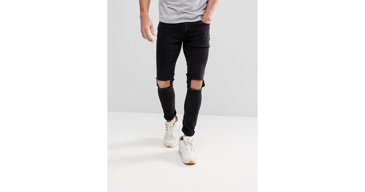 jack jones black ripped jeans