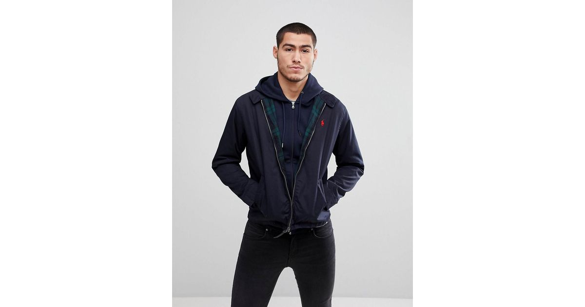 Homme Lauren De Ralph Coton En Avec Blouson Blue Coloris Harrington Polo Pour Joueur 8wOkPXn0