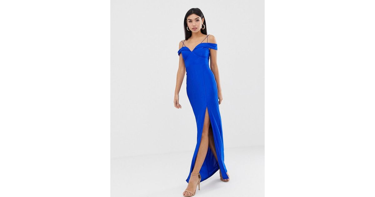 ax paris blue maxi dress