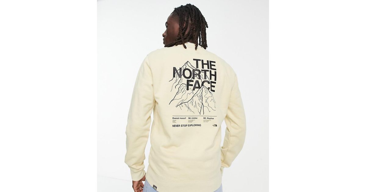 【THE NORTH FACE】 Mountain Outline back print sweatshirt The North Face Mountain Outline back print sweatshirt in