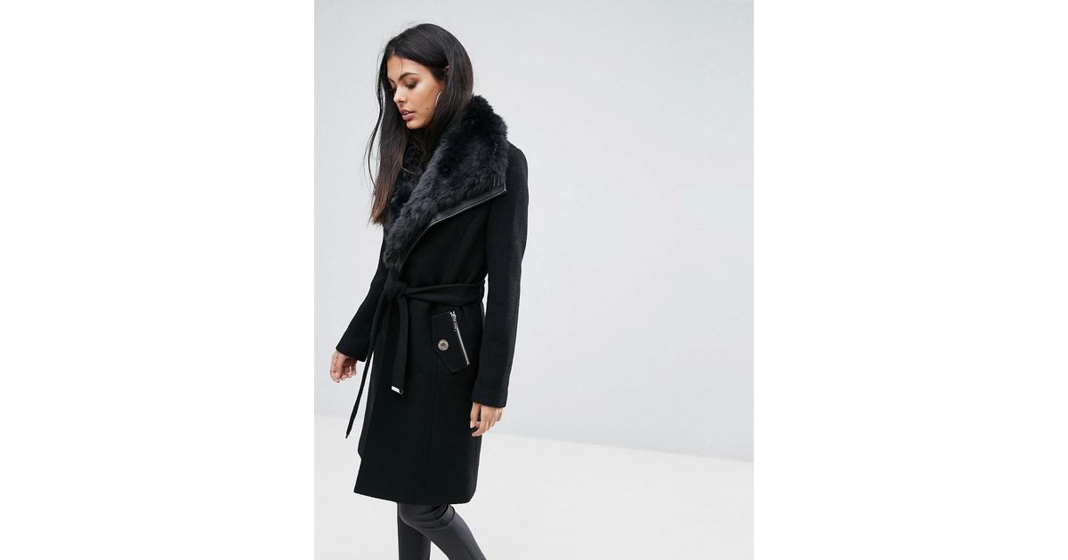 lipsy wrap coat