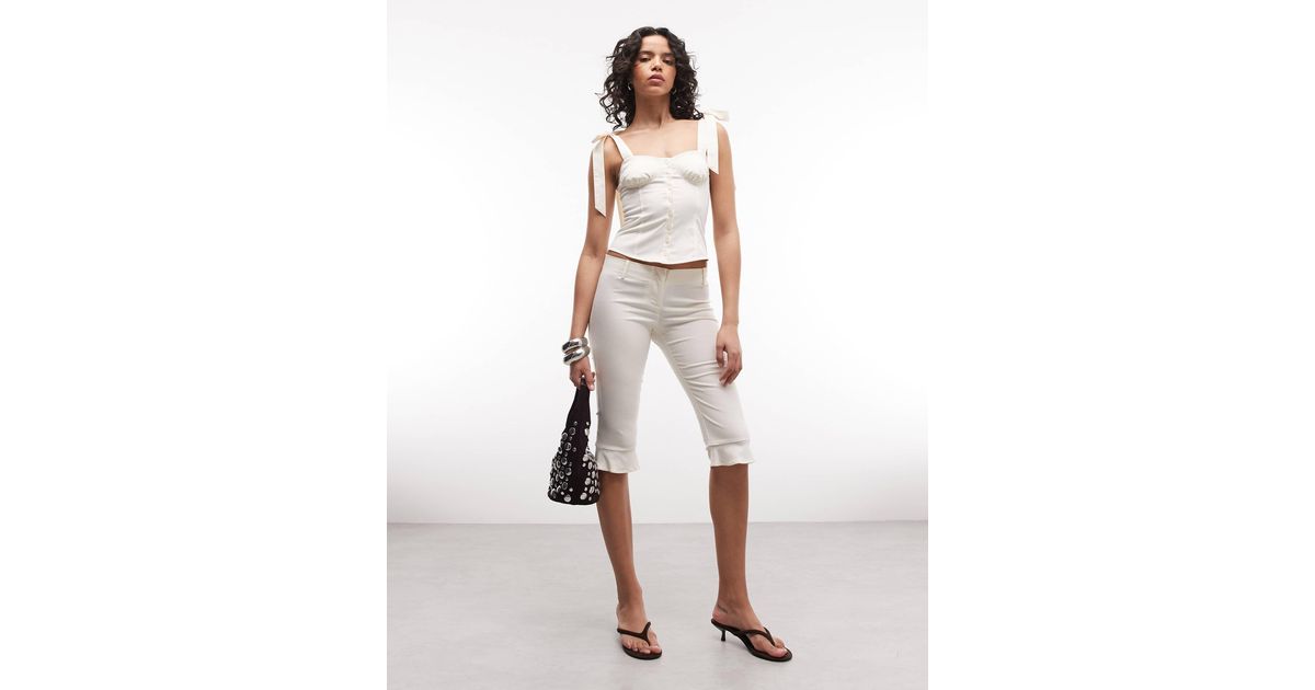 Monki 05913267 Monki – caprihose in Weiß | Lyst DE