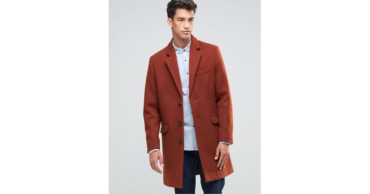 mens wool mix overcoat