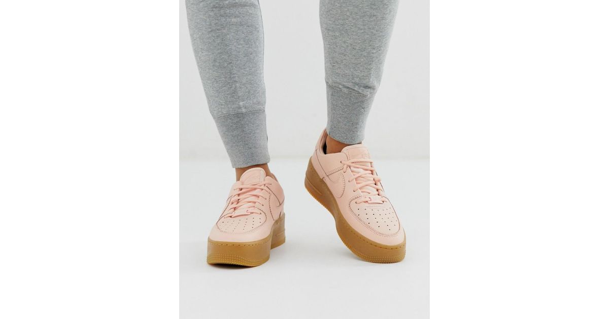 pale pink air force 1 sage low trainers