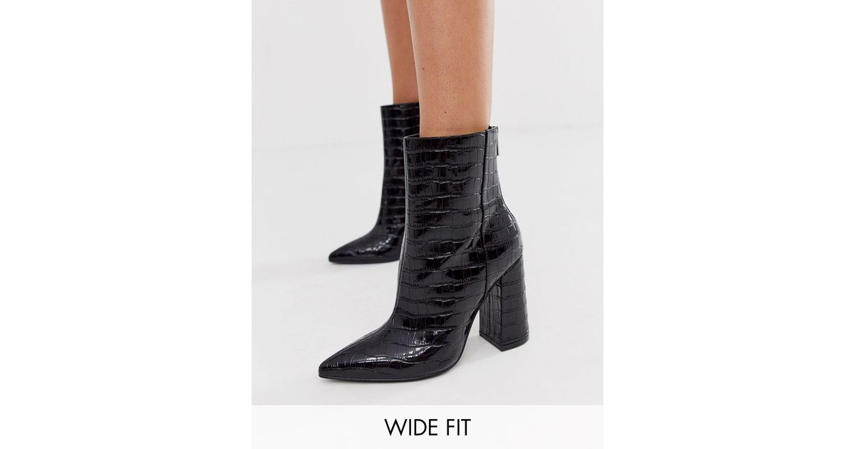 wedge boots wide fit