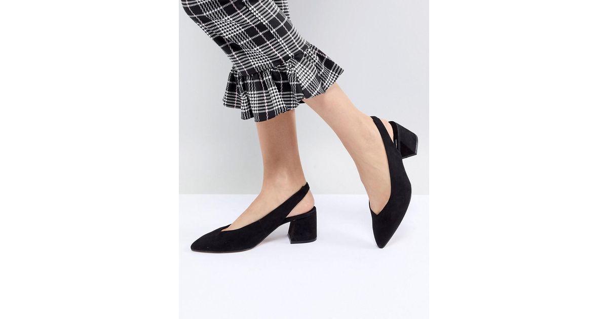 black block kitten heels