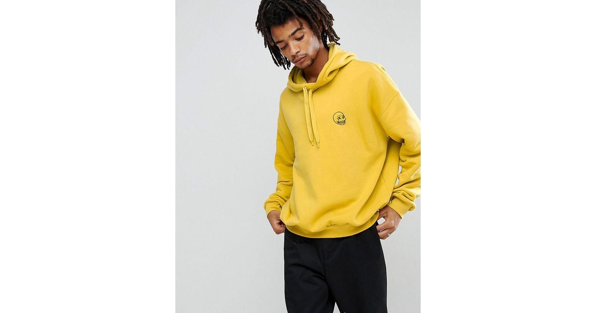 cheap monday yellow hoodie