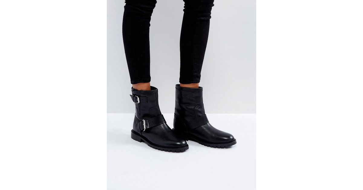 Lyst Office Ammunition Biker Boots In Black