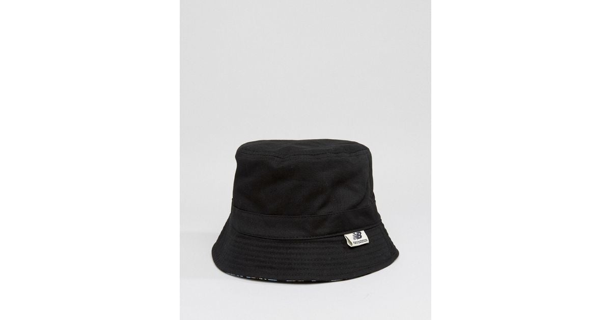 New Balance Glasto Bucket Hat In Black for men New Balance Glasto Bucket Hat In Black for men