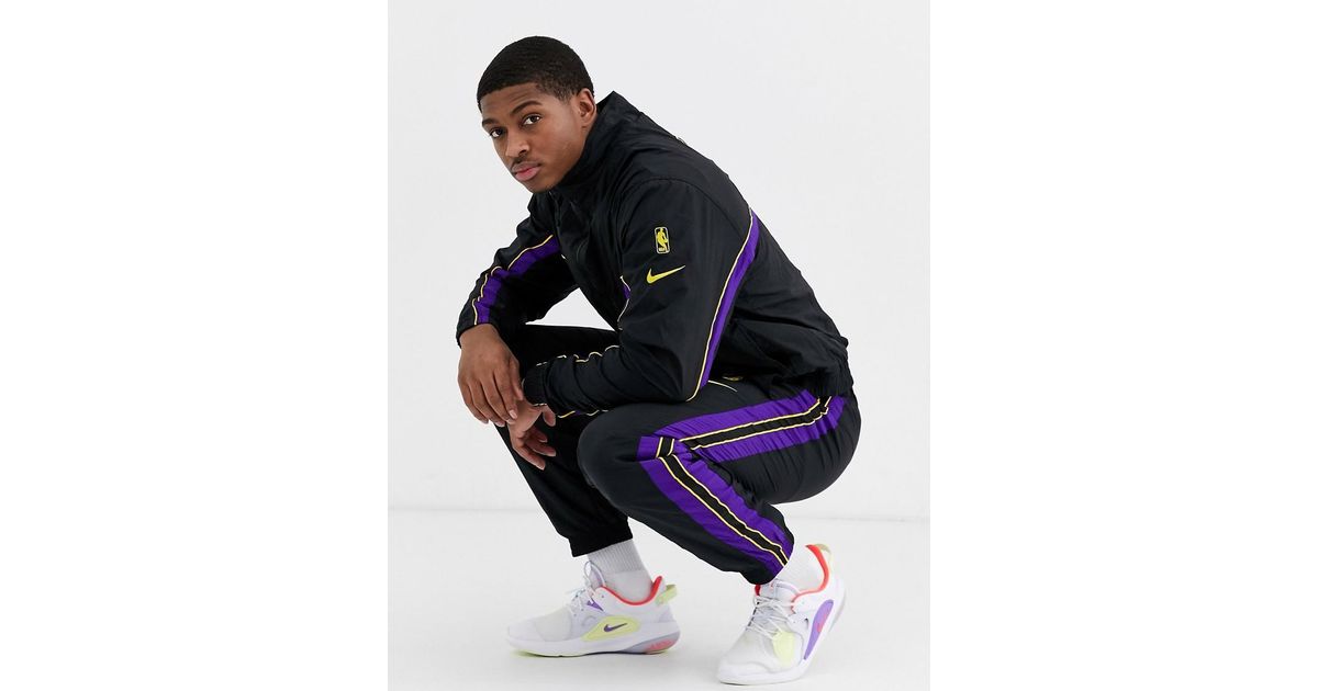 Nike Basketball – LA Lakers – NBA Trainingsanzug in Schwarz für
