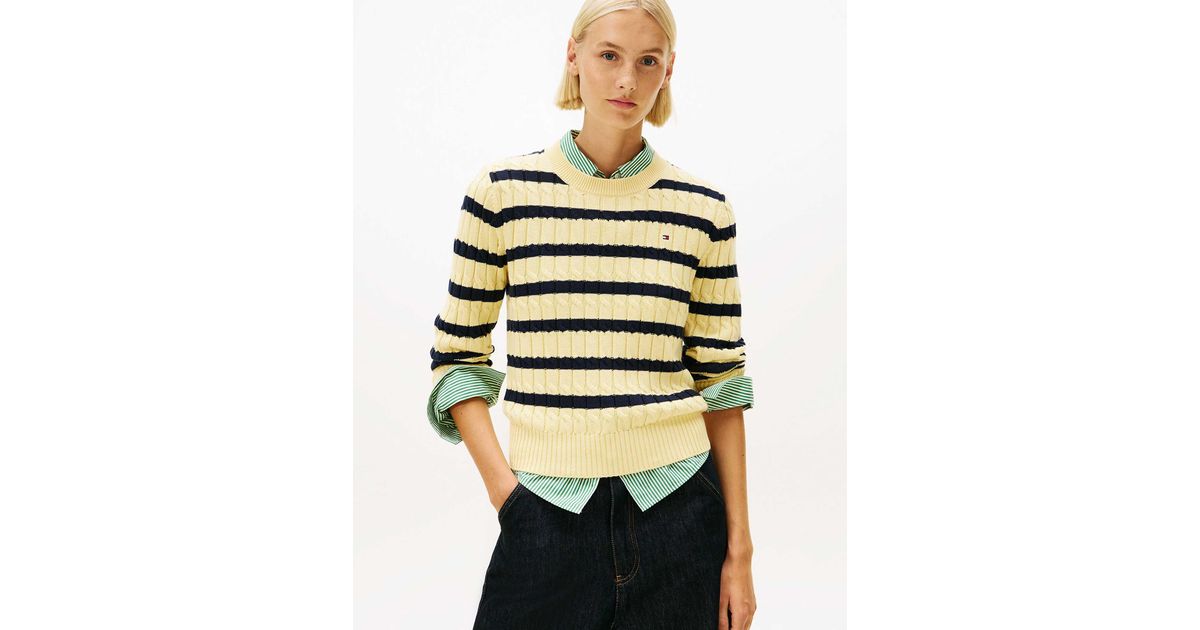 Tommy Hilfiger – mehrfarbiger strickpullover mit
