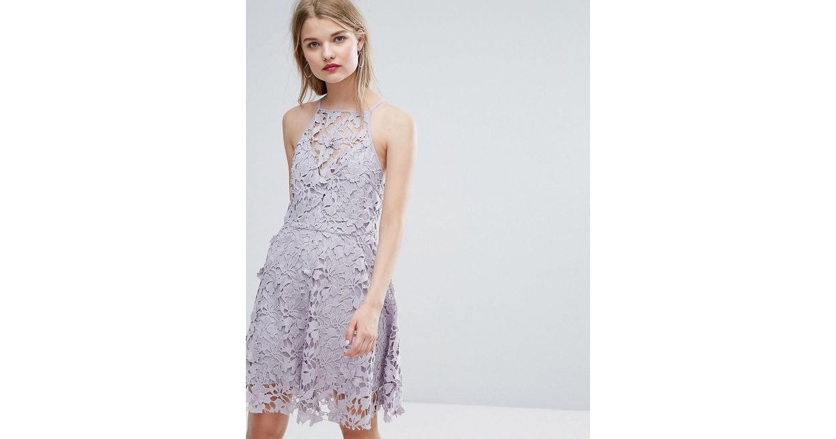 new look lace skater dress