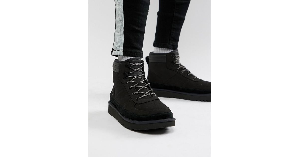 UGG Leather Highland Sport Treadlite Boots In Black for Men - Lyst