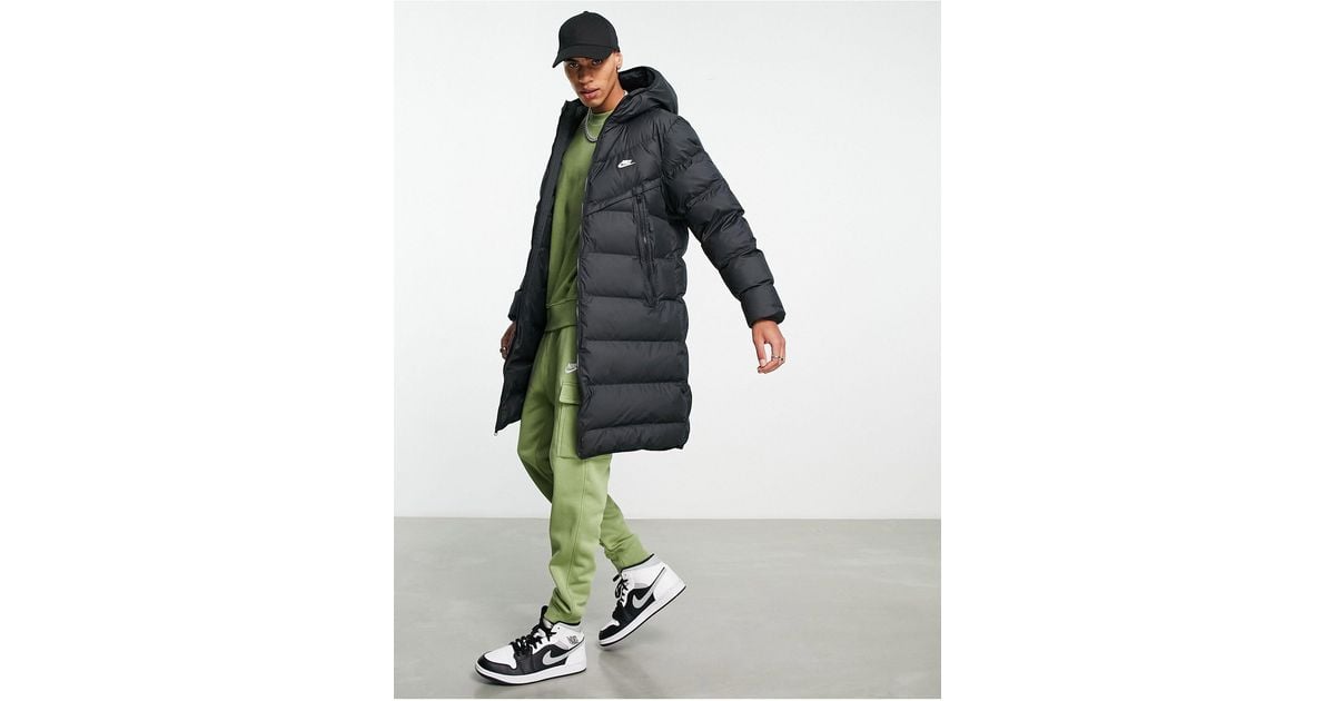 Nike Longline Padded Jacket in White for Men Lyst Australia