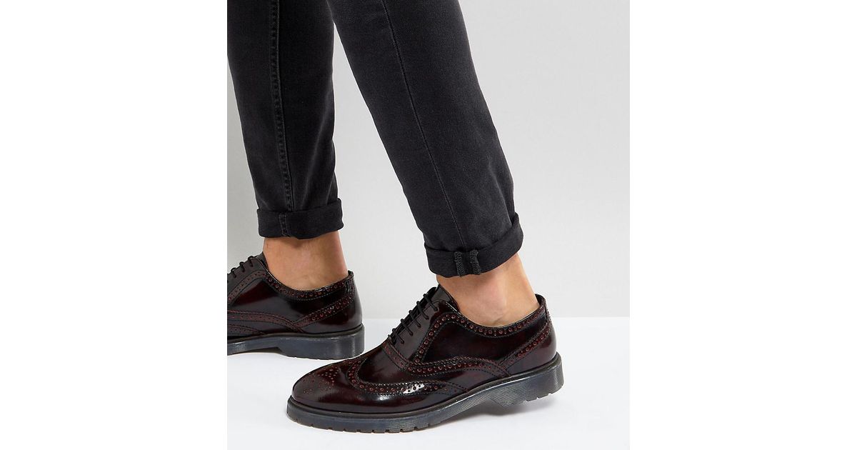burgundy leather brogues