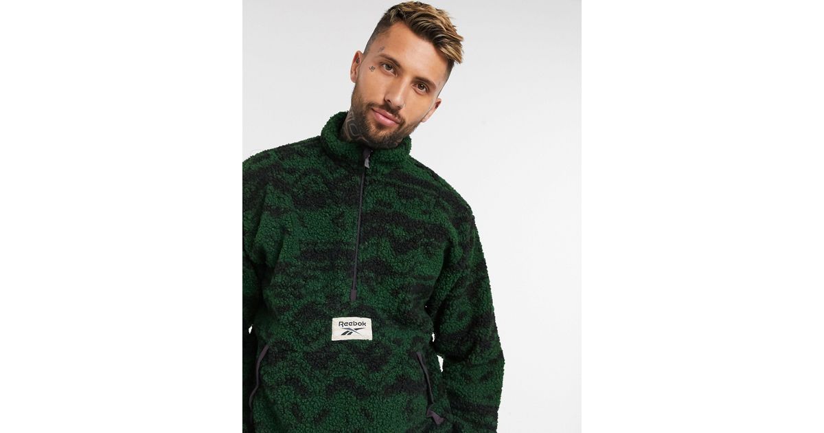 Reebok Classics Printed Half Zip Fleece 