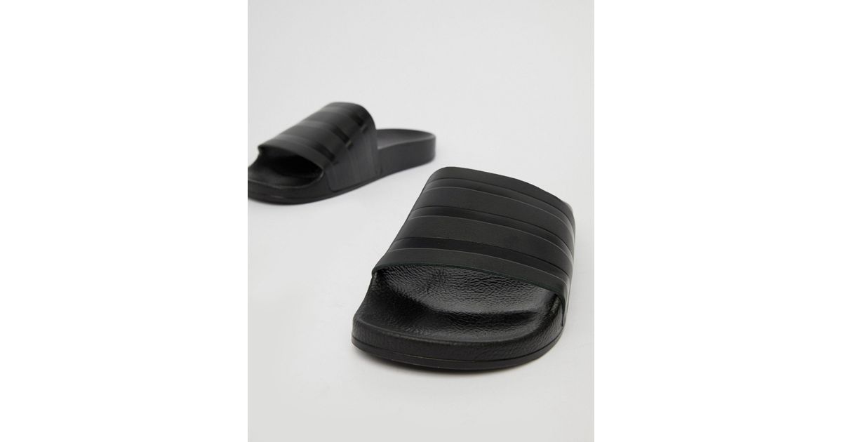 adidas originals adilette sliders in black cq3094