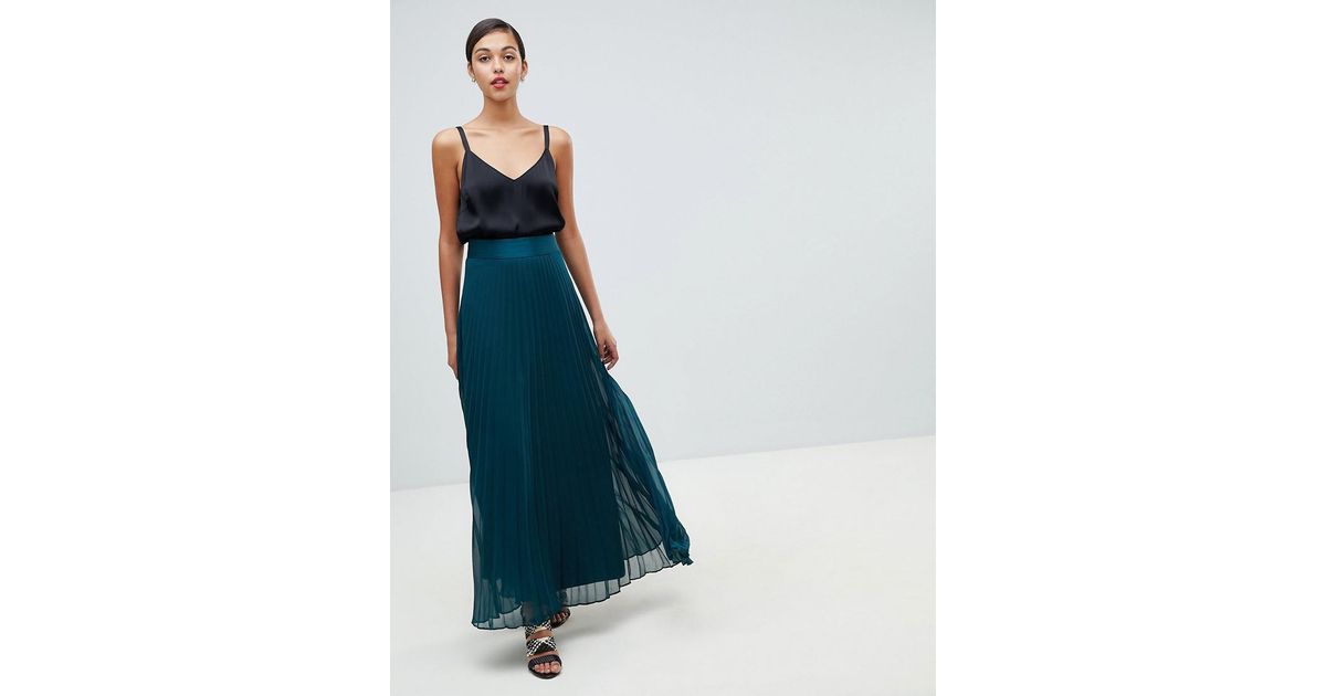 imi pleated maxi skirt