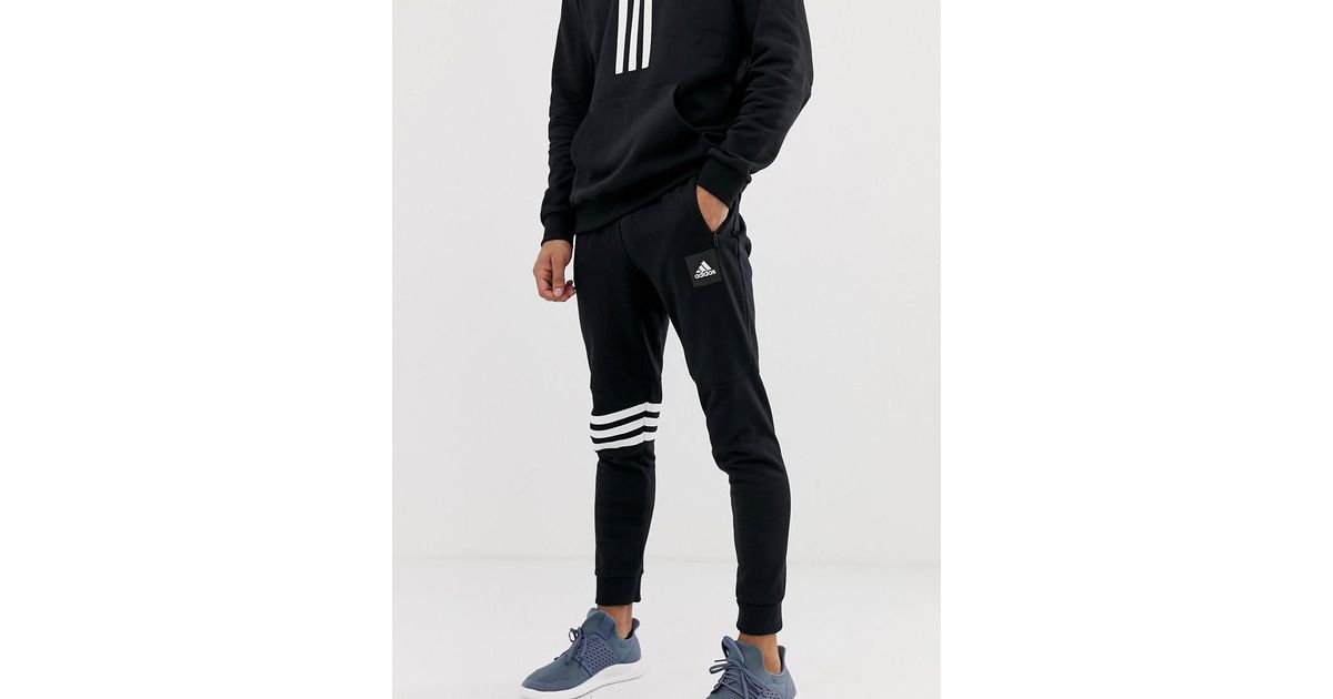 adidas training id terry joggers in black