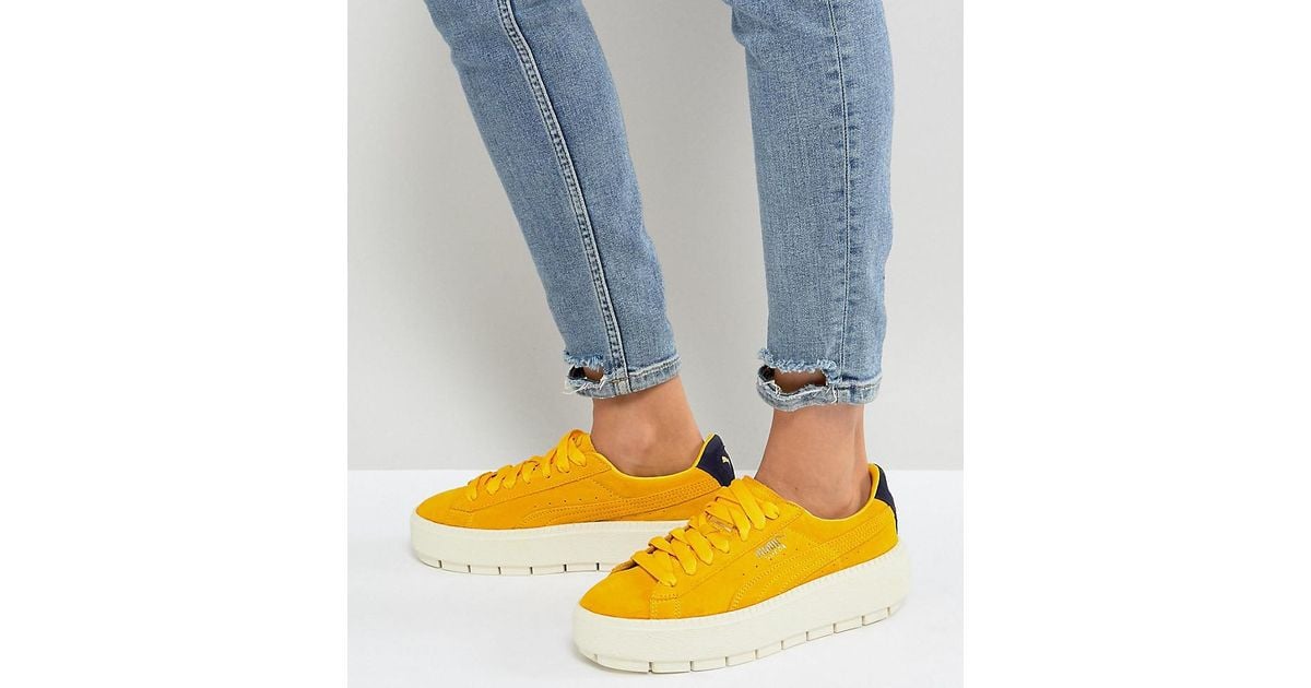 PUMA Platform Trace Trainers In Yellow 