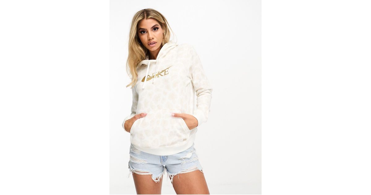nike animal print logo sweatshirt