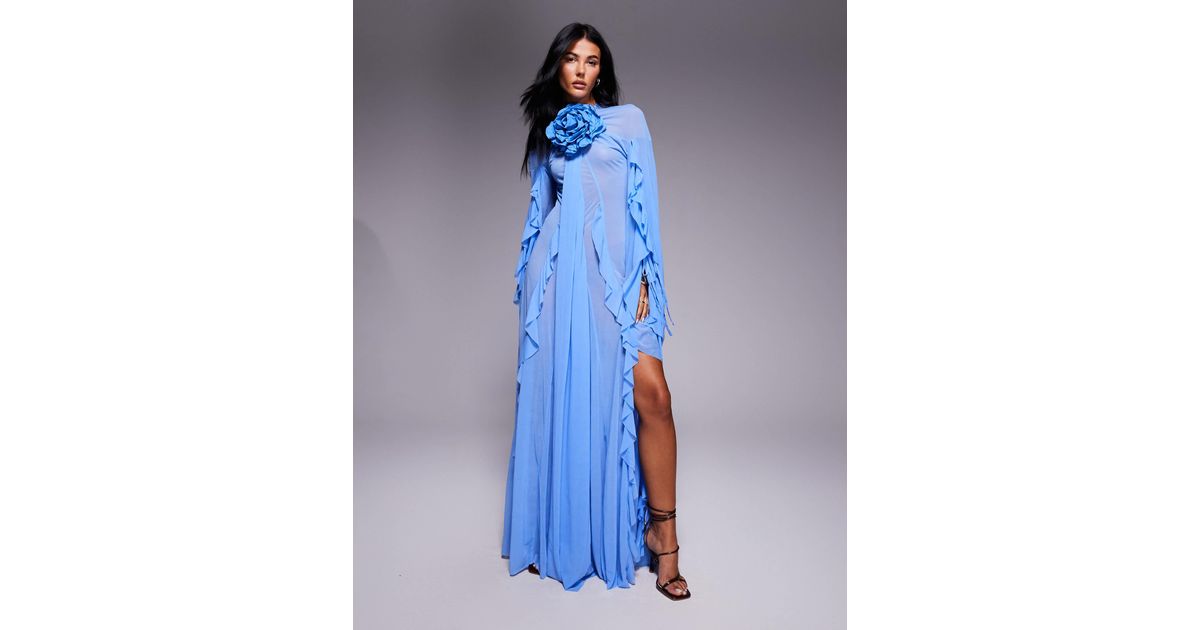 chinese dress ladies Sweet Victorian Ruffles Corset Long Sleeve Wedding Maxi Dress with Wedding Veil, Apricot / Xs main image 1