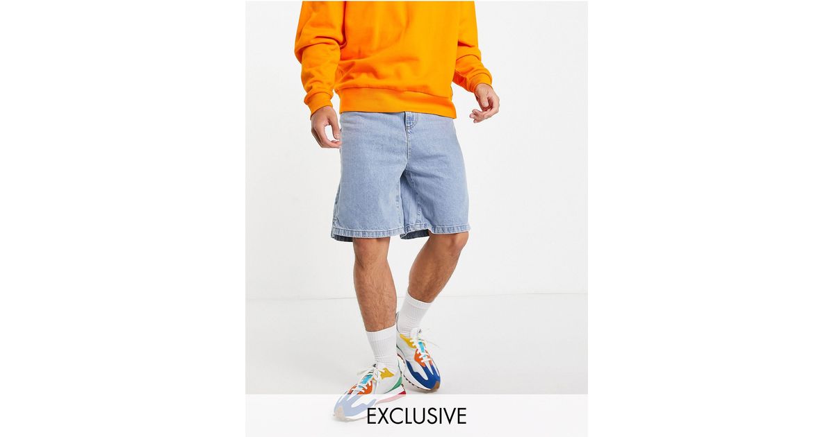 Collusion Extreme 90s baggy Shorts in Blue for Men | Lyst