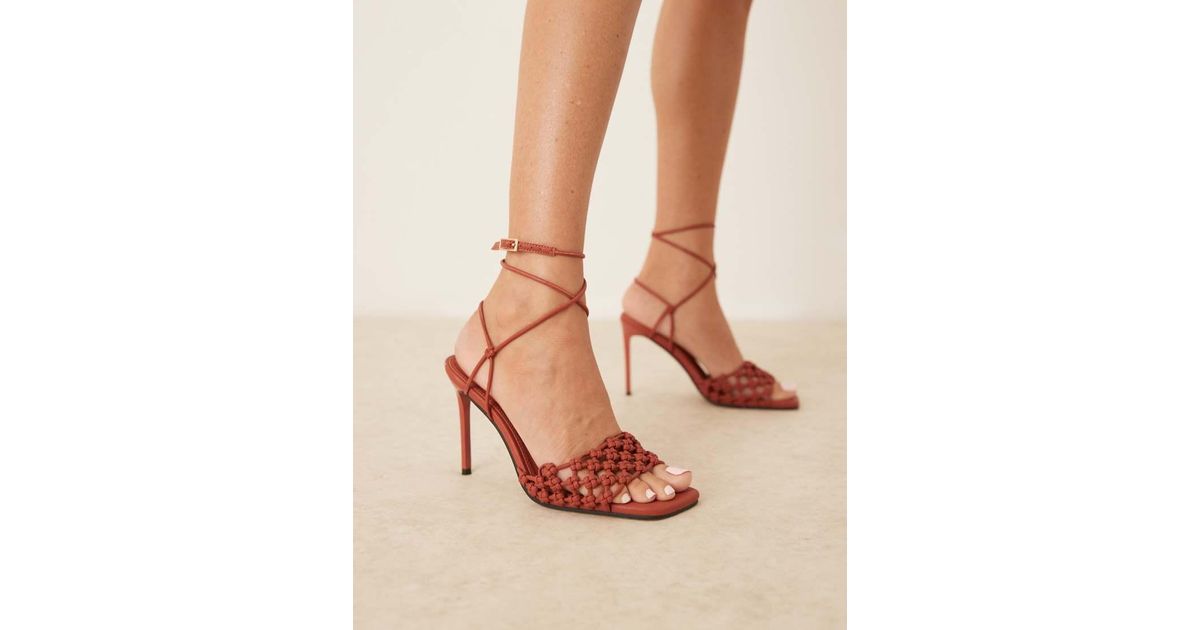 Tacón Alto Sandalia Asos Sandalias Doradas Con Tacón Alto Y