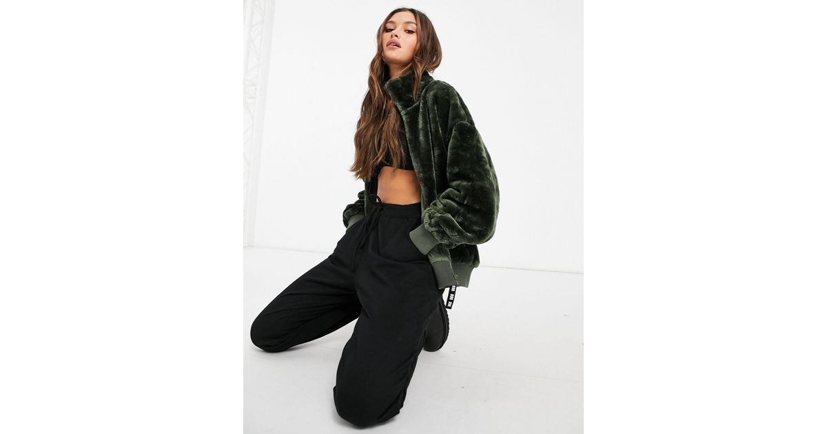 forest green teddy jacket