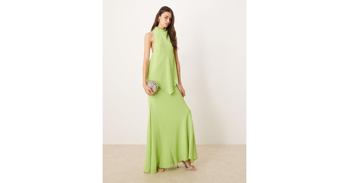 sachin and babi light blue dress Women's Plus Size Chiffon Long Sleeve Elastic Waist A-Line Knee Length  Wedding Guest Dresses Pleated Long Dress main image 1
