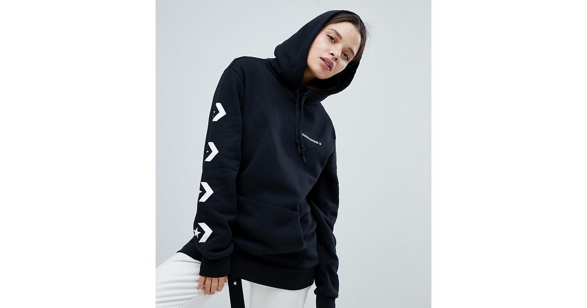 converse star chevron graphic pullover hoodie
