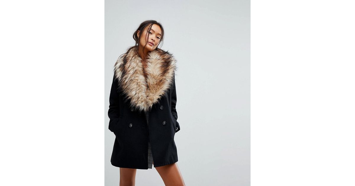 fur shawl collar