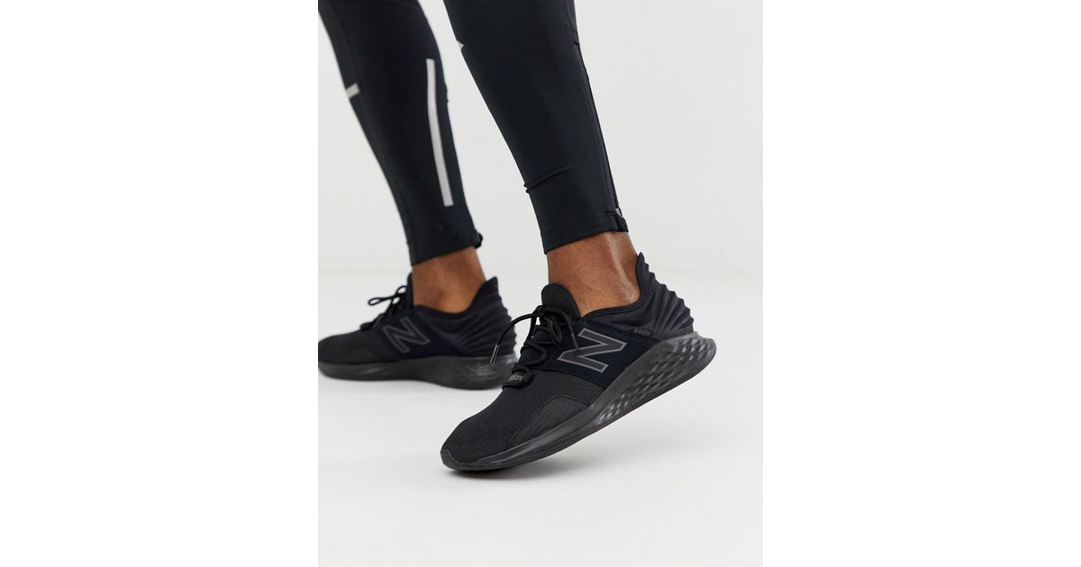new balance running roav sneakers in triple black