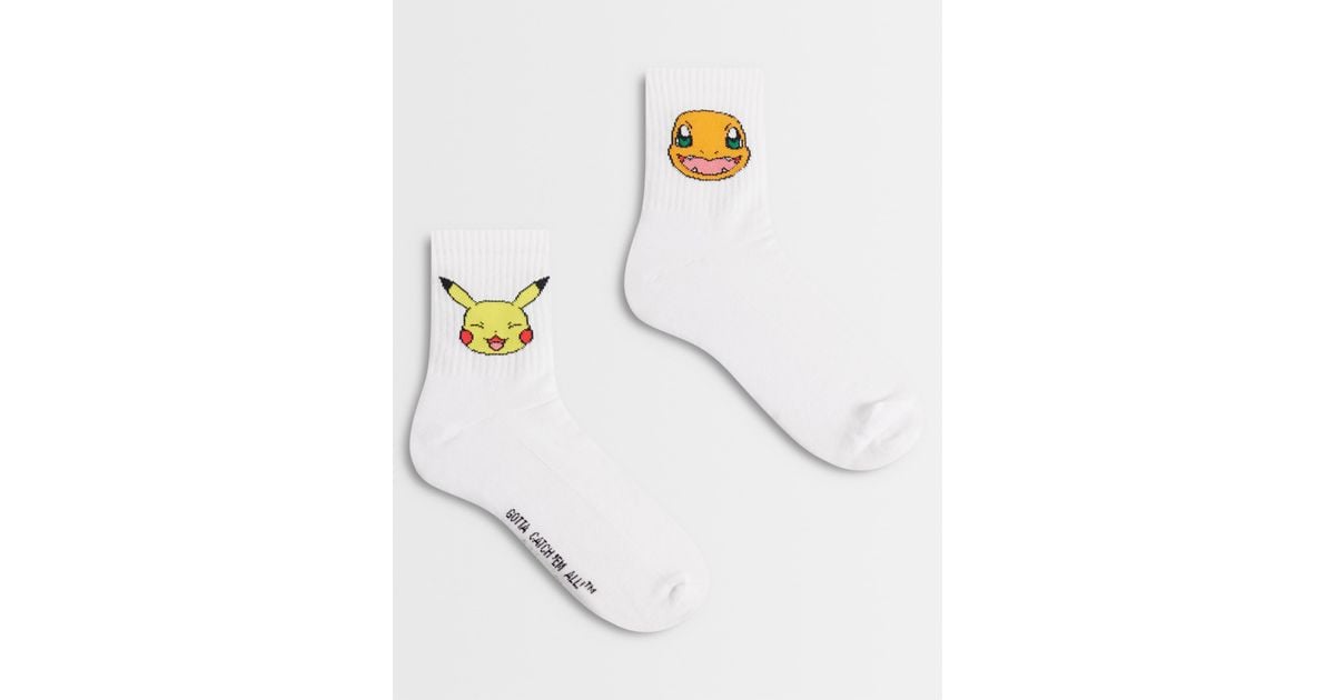 ASOS 2 Pack Socks With Pokemon Graphic in White for Men | Lyst