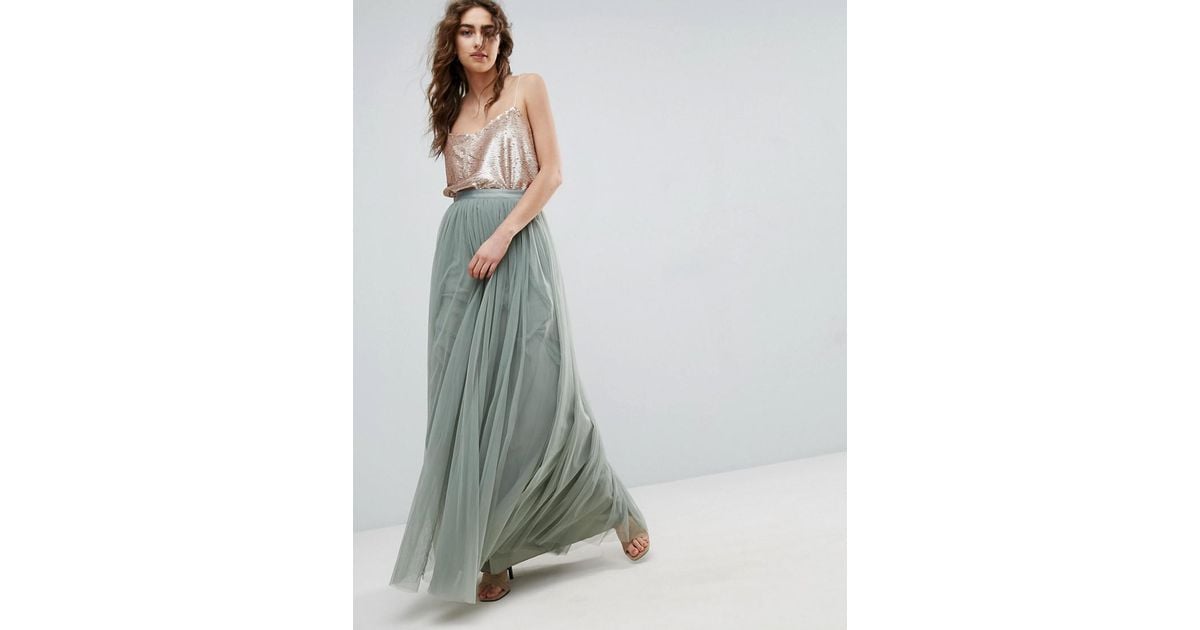 Needle Thread Needle And Thread Tulle Maxi Skirt in Green Lyst