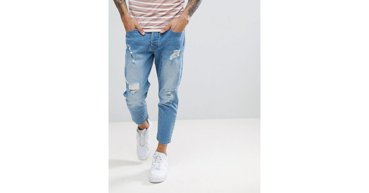 Cropped tapered jeans mens 2025