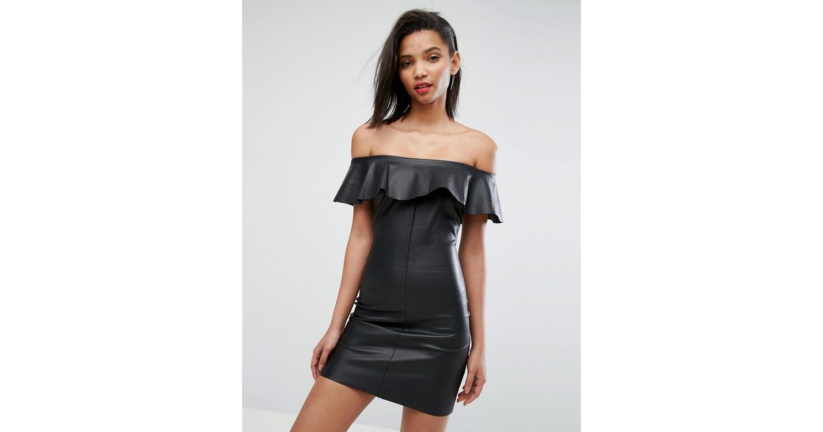 mango leather dress