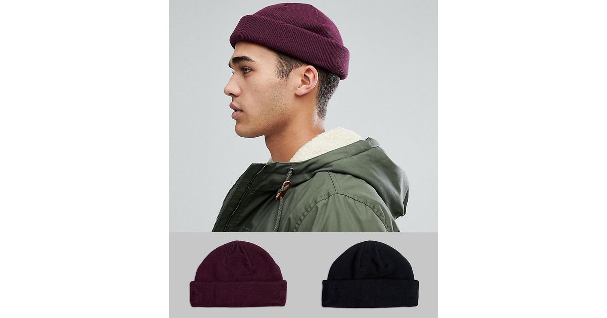 black mini fisherman beanie