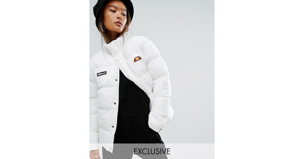 ellesse white puffer jacket