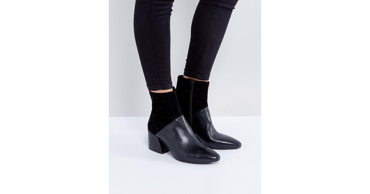 vagabond olivia black leather ankle boot