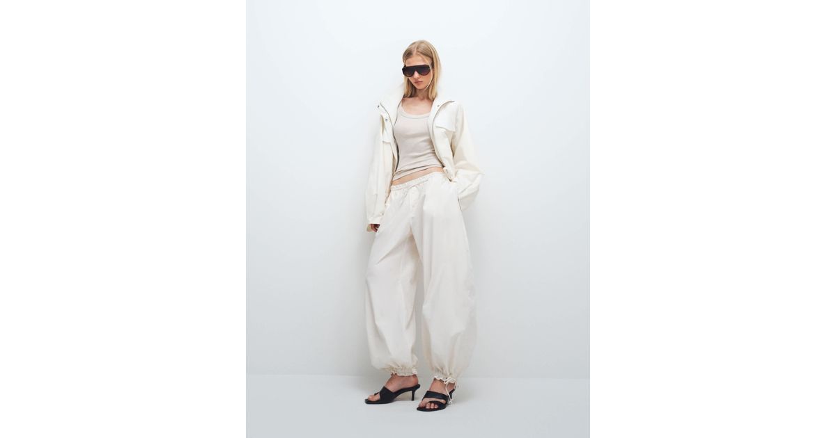Monki 05913267 Monki Balloon Leg Pants in White | Lyst