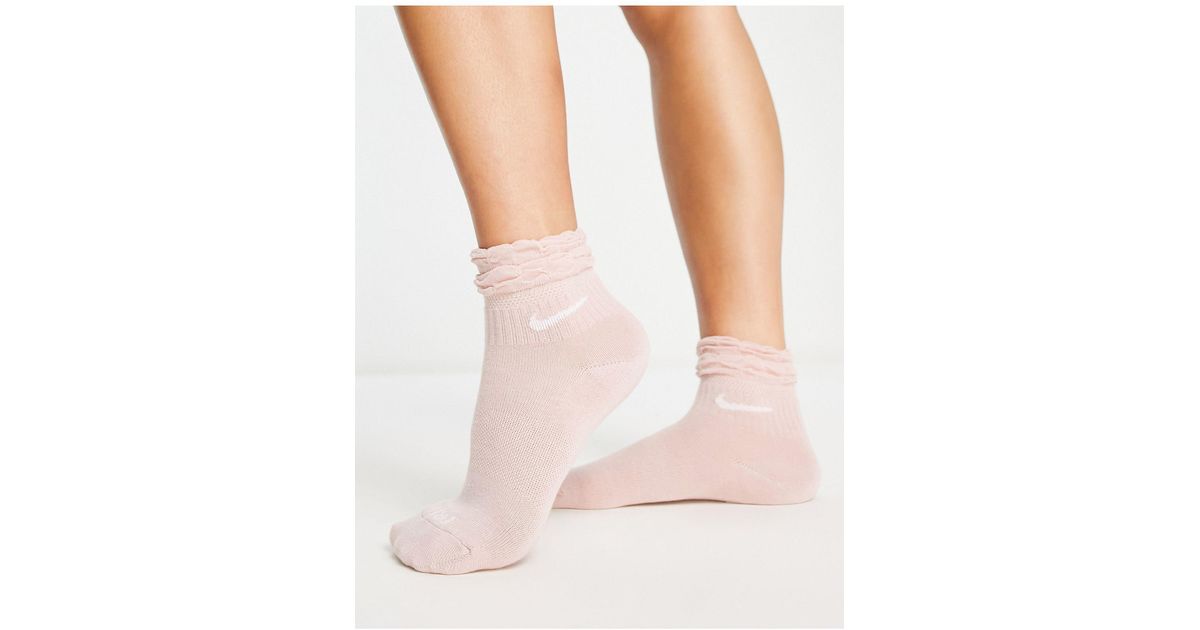 Nike Ruffle Ankle Socks in Purple Lyst UK