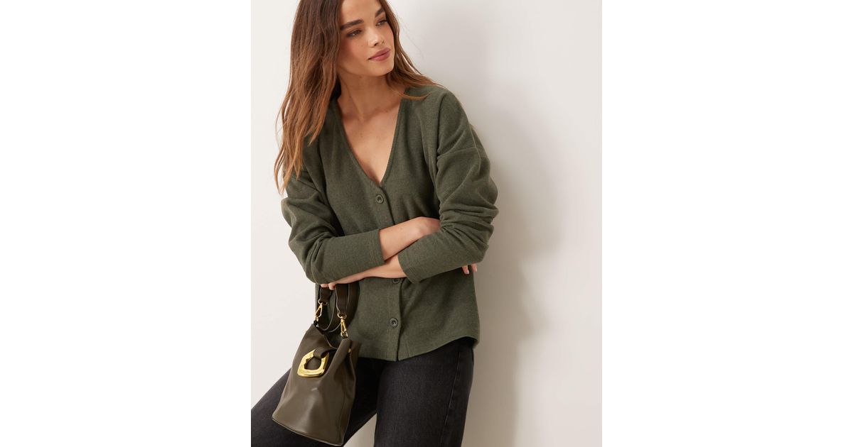 ASOS – besonders weiche, kastig geschnittene oversize-strickjacke