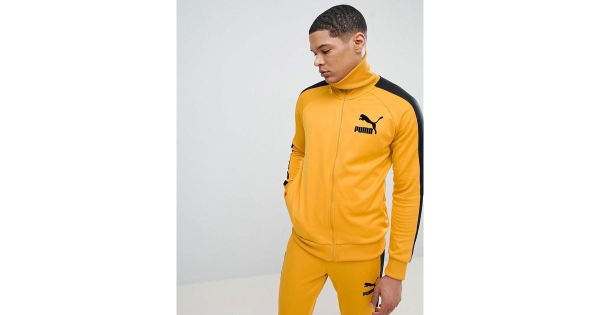 PUMA T7 Vintage Track Jacket In Yellow 57498548 for Men | Lyst Canada