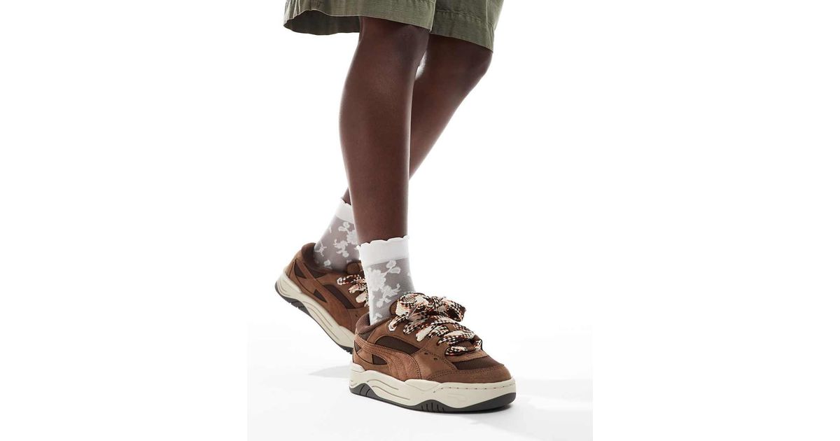 PUMA 180 Chunky Lace Sneakers in Brown Lyst UK