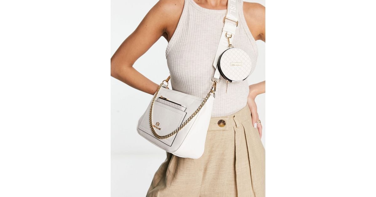 River Island Synthetic Pocket Scoop Pouchette Cross Body Bag in White